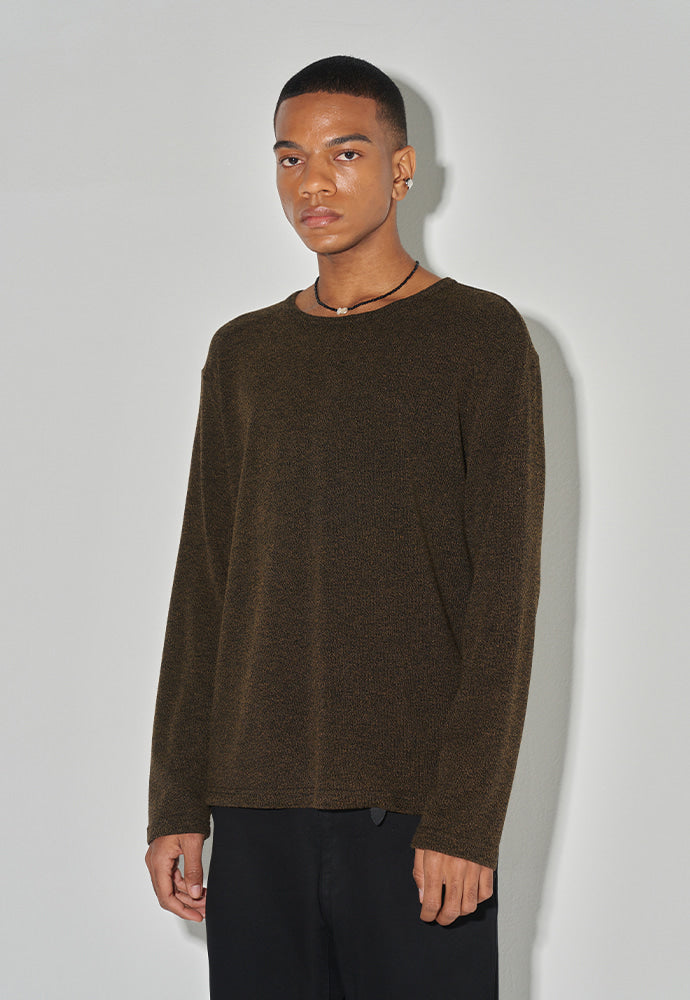 Tonywack - Twist-Melange Long Sleeve Knit (Melange Loden) product image 5 | TRAB K-Fashion Australia