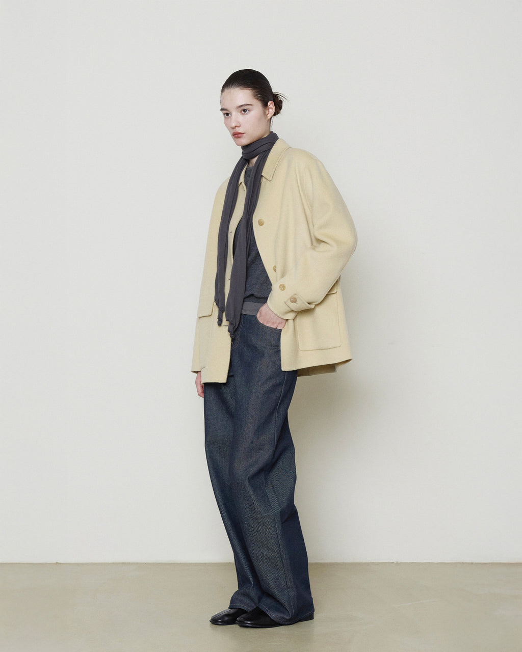 Brownyard - Handmade Half Coat (Light Beige) product image 1 | TRAB K-Fashion Australia