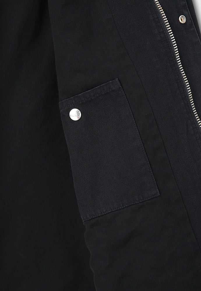 Tonywack - Leather Collar Garment-Washed Chore Jacket (Faded Black) product image 13 | TRAB K-Fashion Australia