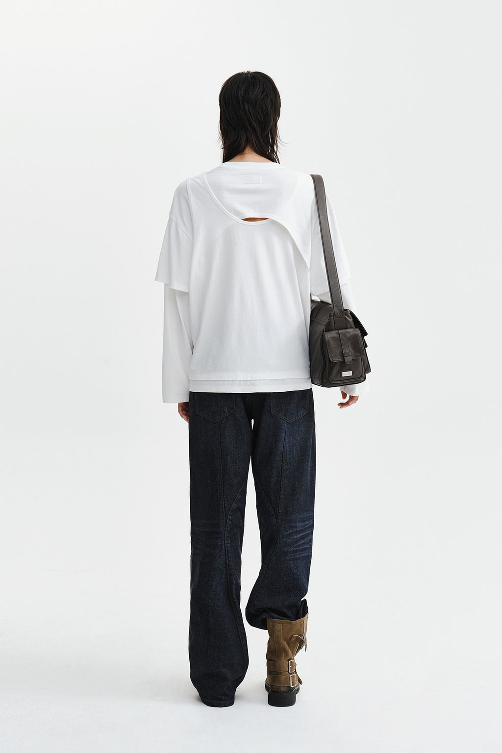 Matin Kim - Cross Back Layered Top (White) product image 7 | TRAB K-Fashion Australia