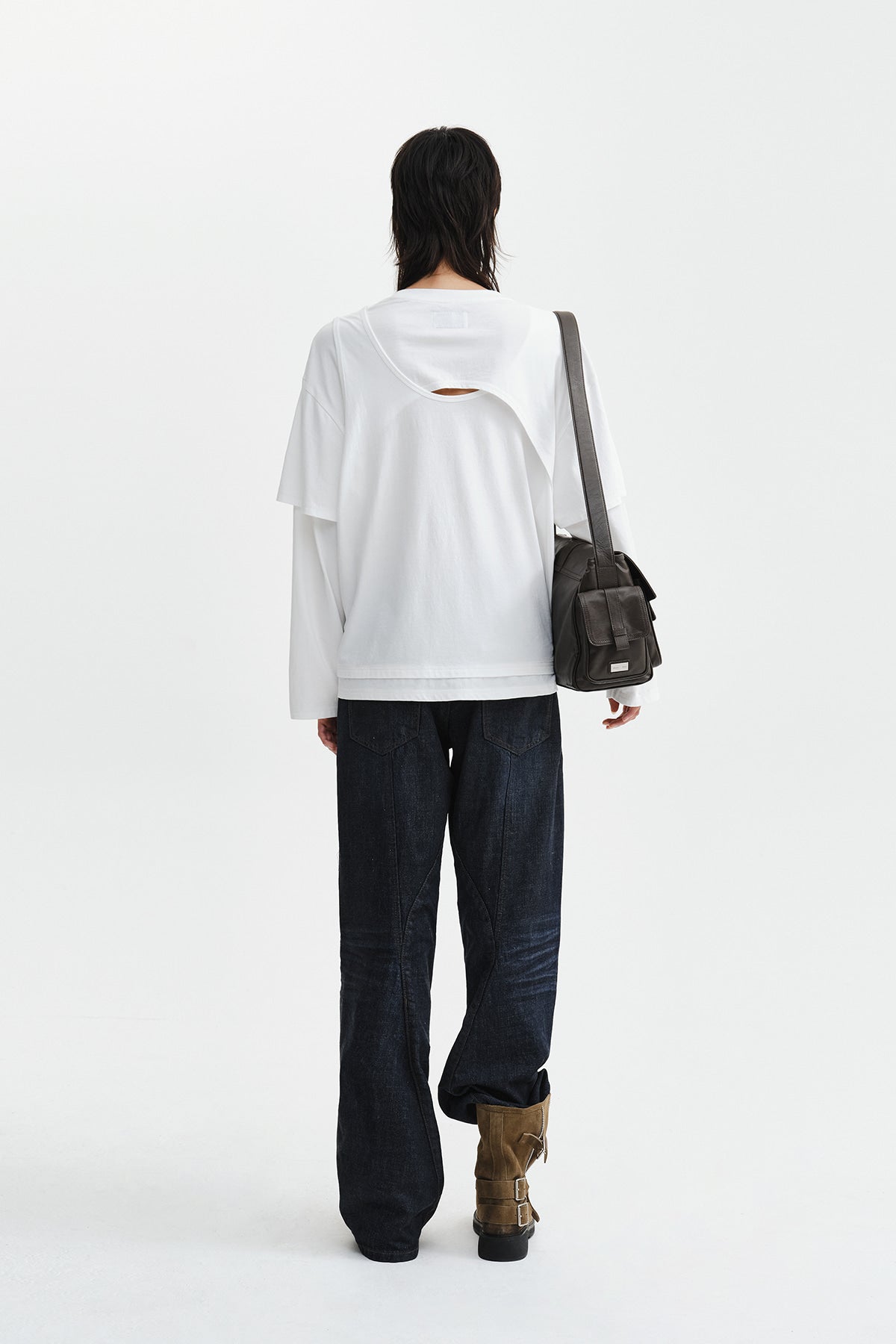 Matin Kim - Cross Back Layered Top (White) product image 7 | TRAB K-Fashion Australia