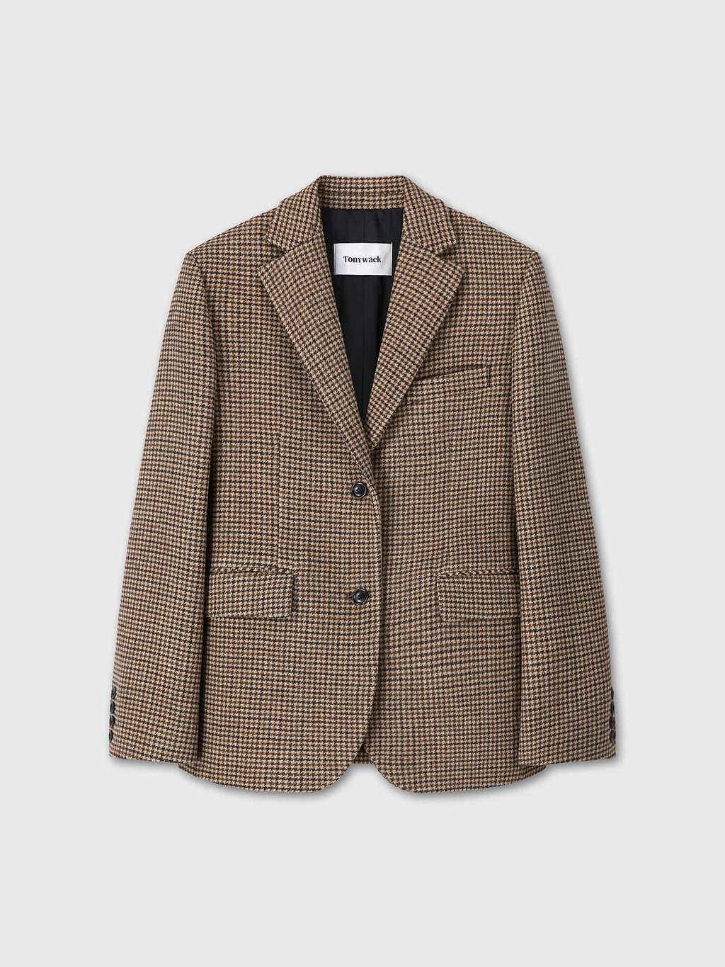 Tonywack - Wool Houndstooth Single Breasted Jacket (Brown Check) product image 9 | TRAB K-Fashion Australia