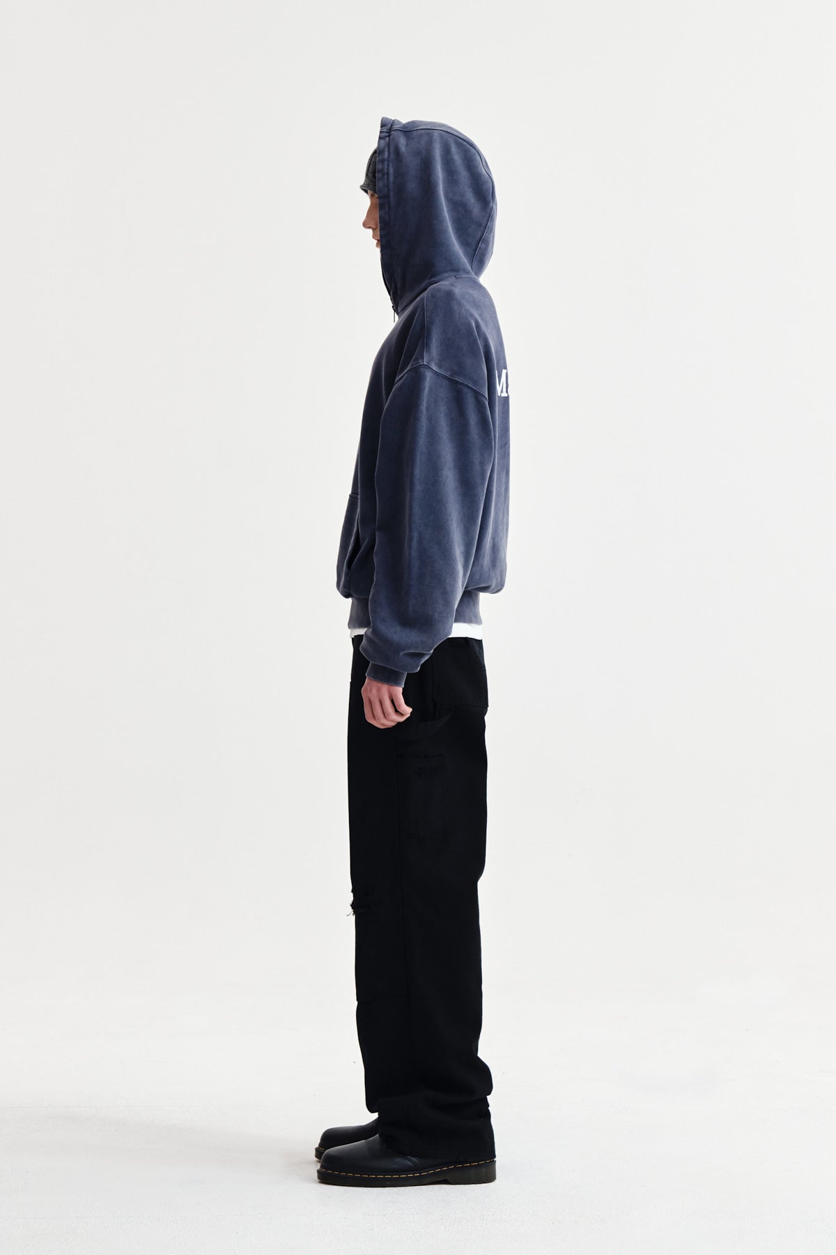 Matin Kim - Distressed Double Knee Work Pants (Black) product image 6 | TRAB K-Fashion Australia
