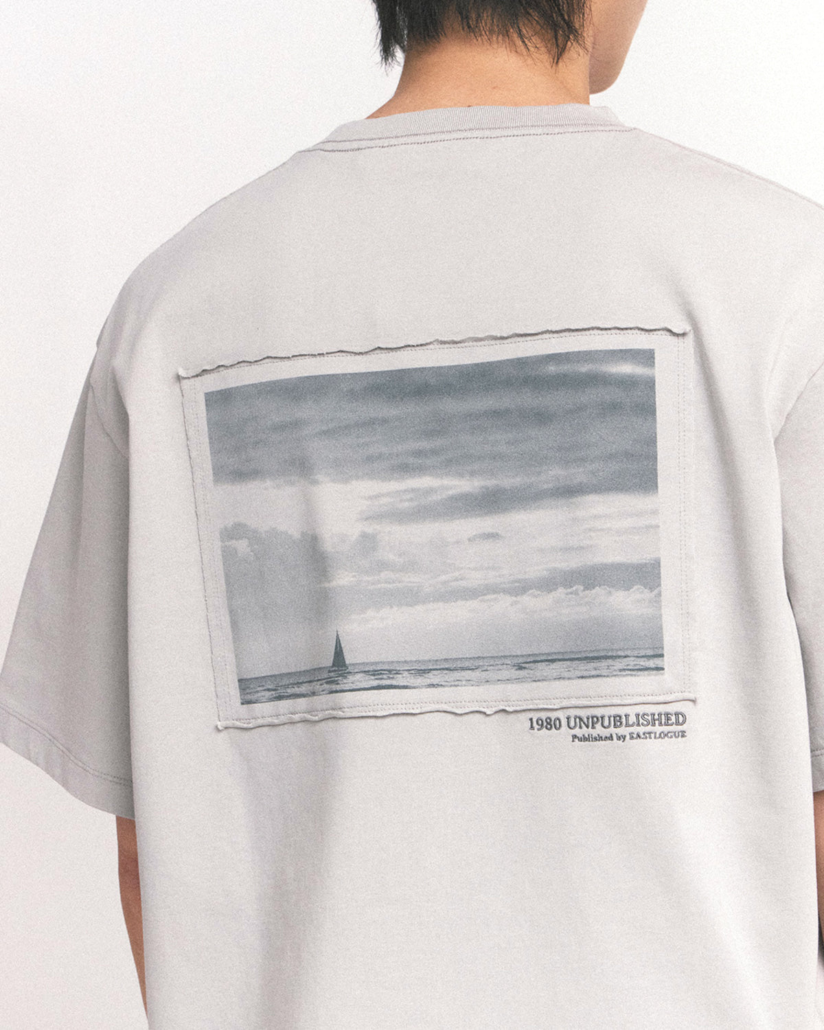 Eastlogue - Frame Cutting T-shirt (Dust Blue) product image 3 | TRAB K-Fashion Australia