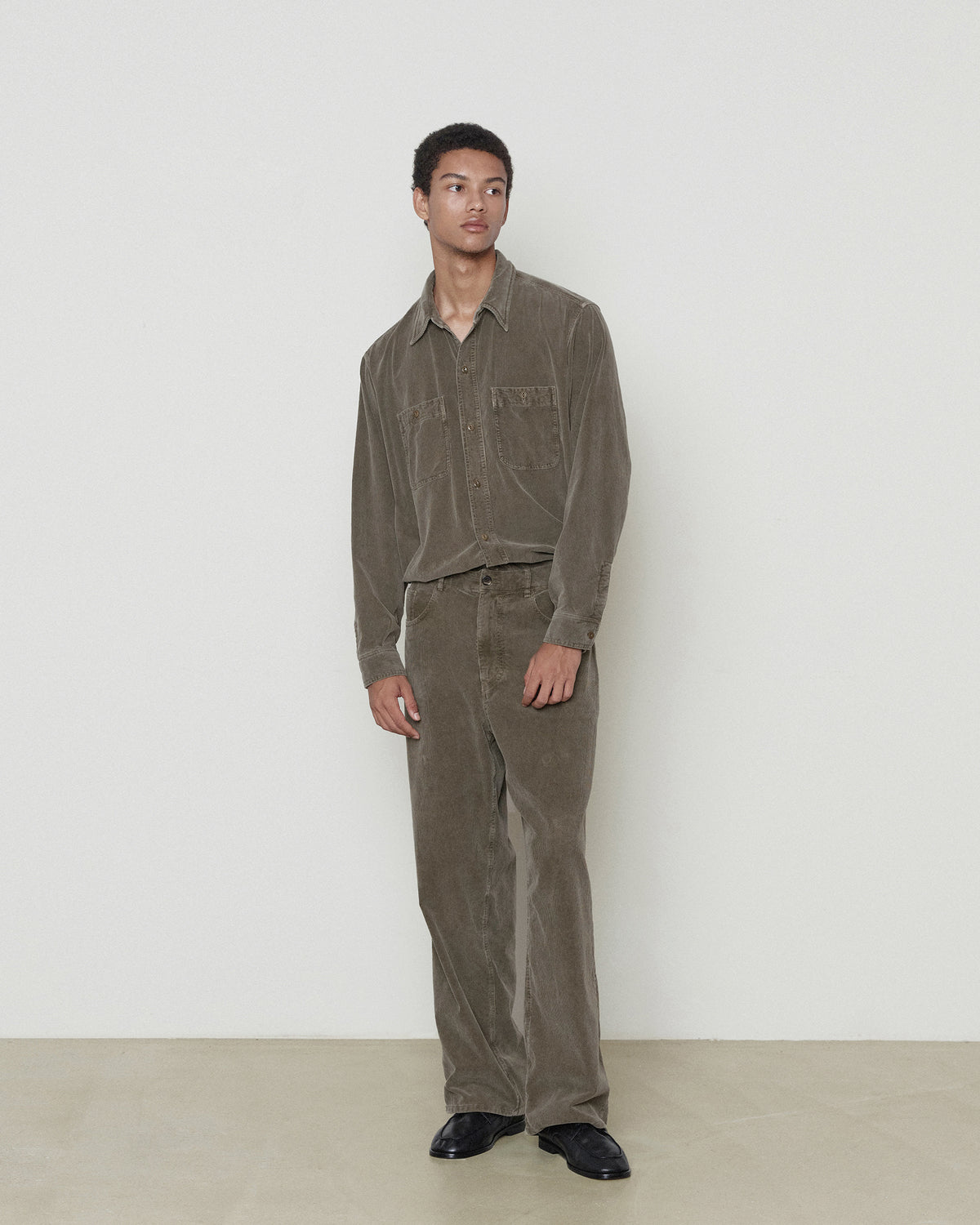 Brownyard - Garment Dyed Corduroy Shirt (Mocha) product image 1 | TRAB K-Fashion Australia
