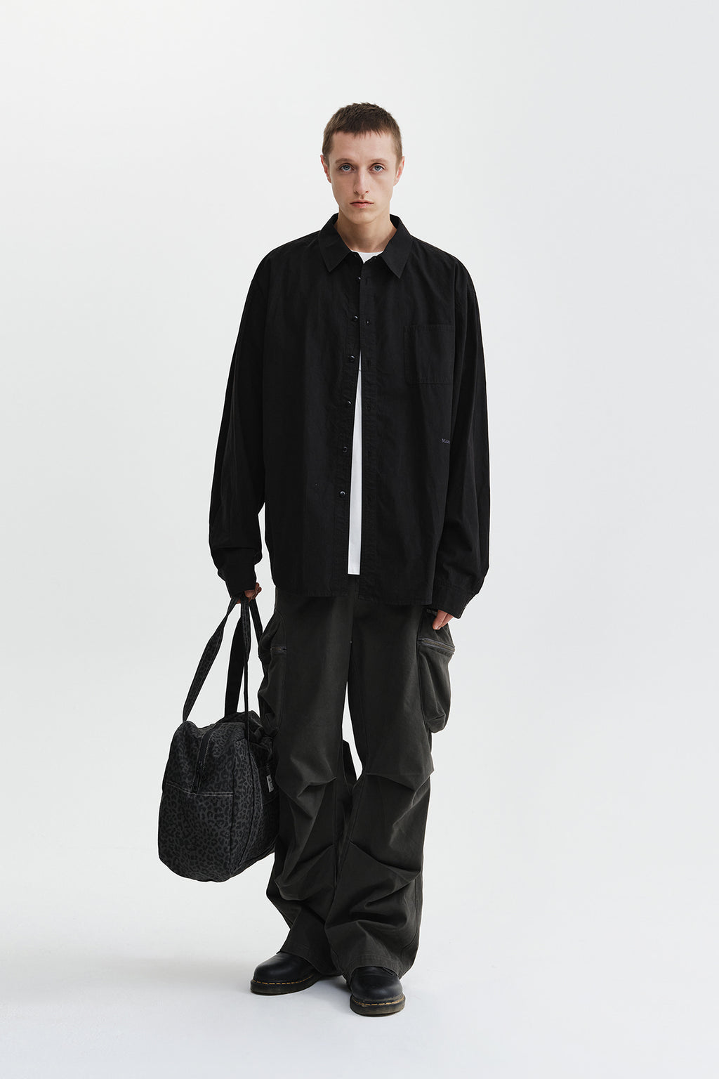 Matin Kim - Washed Cotton Pocket Shirt (Black) product image 9 | TRAB K-Fashion Australia