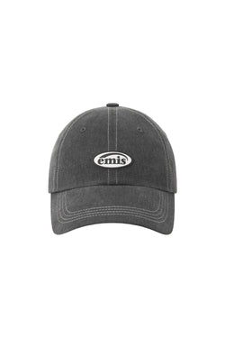 Emis - Mini Rubber Patch Pigment Ball Cap (Black) product image 1 | TRAB K-Fashion Australia