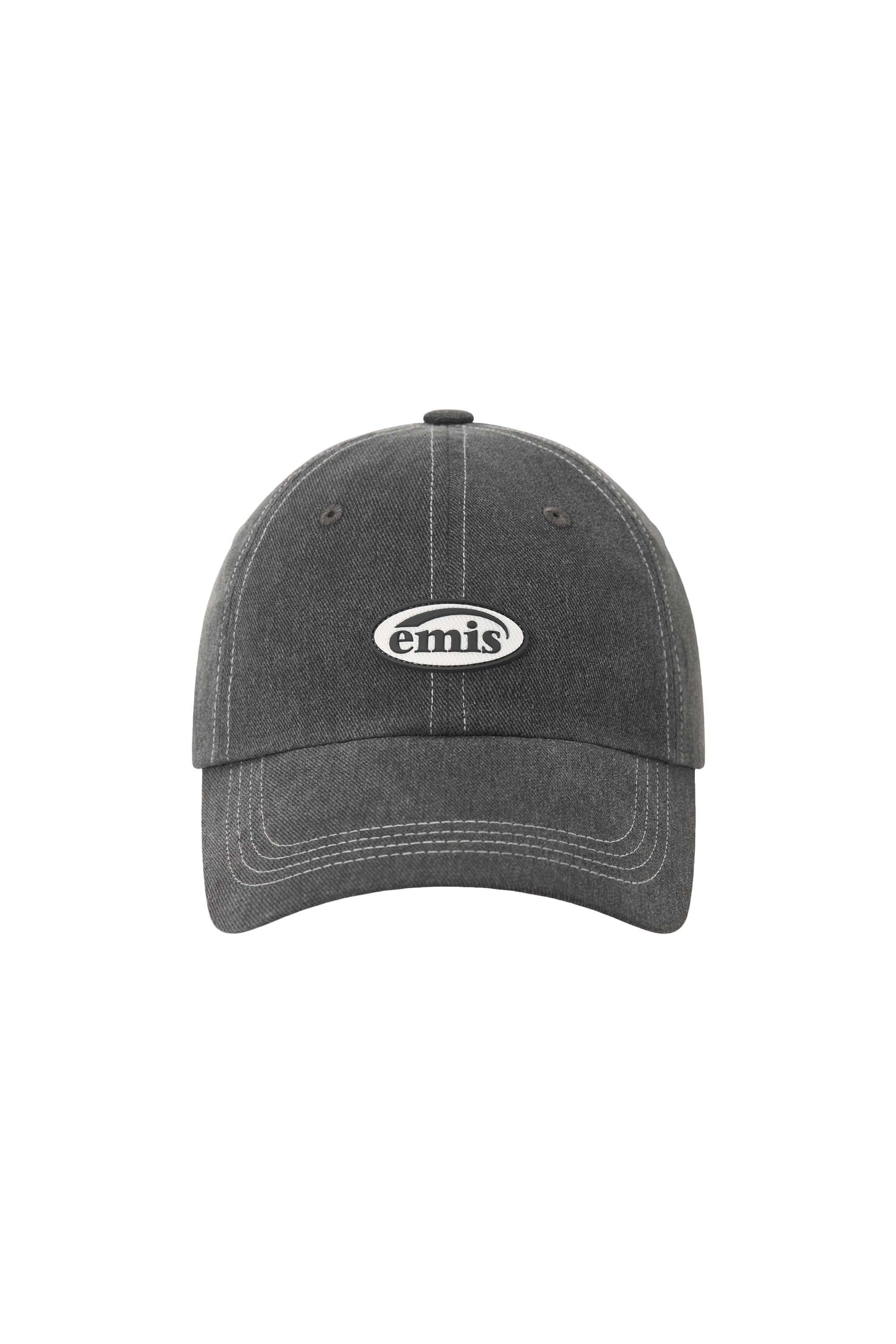 Emis - Mini Rubber Patch Pigment Ball Cap (Black) product image 1 | TRAB K-Fashion Australia