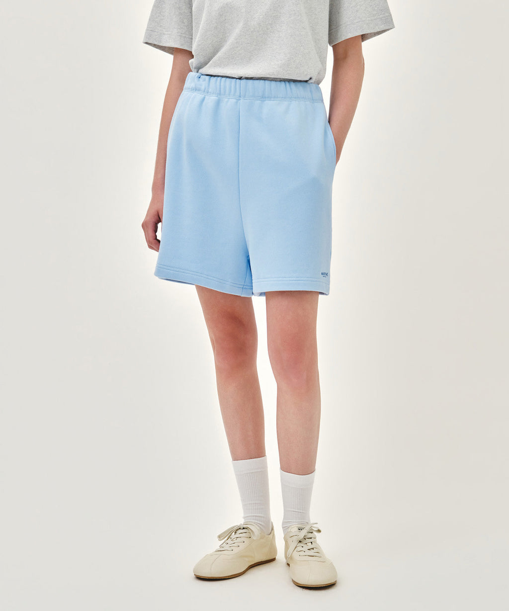 Marithe & Francois Girbaud - Regular Logo Sweat Shorts (Ice Blue) product image 1 | TRAB K-Fashion Australia