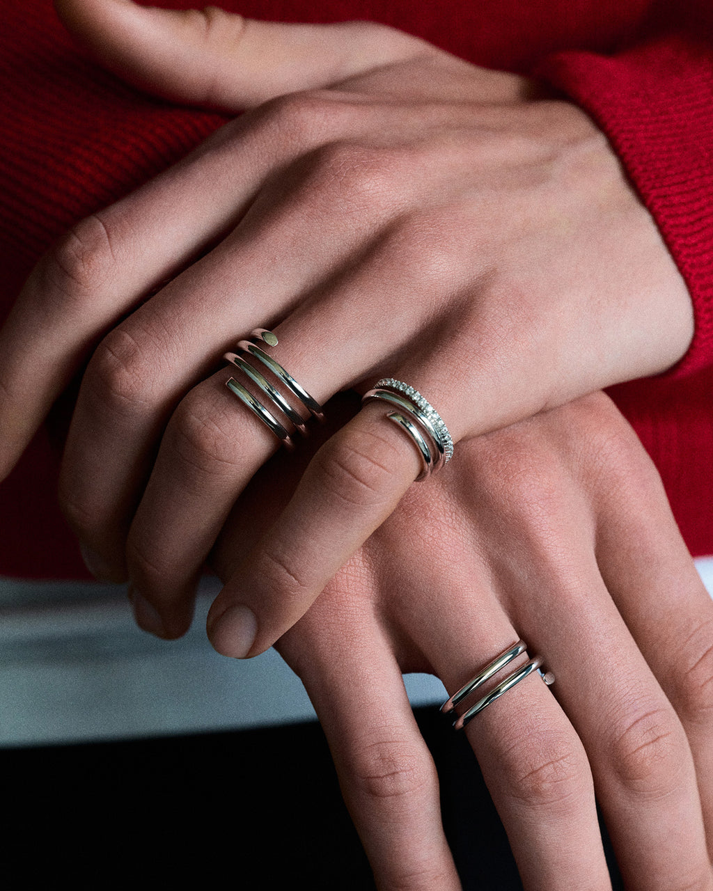 Numbering - Volume Coil with Pave Ring #8406 product image 2 | TRAB K-Fashion Australia