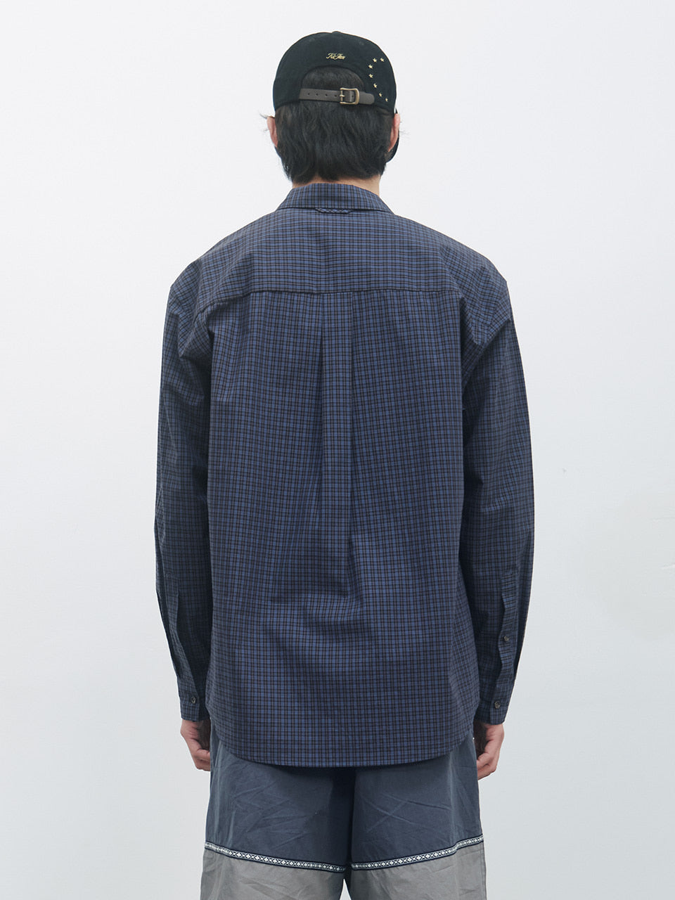 Kijun - Soft Check Shirt (Navy) product image 3 | TRAB K-Fashion Australia