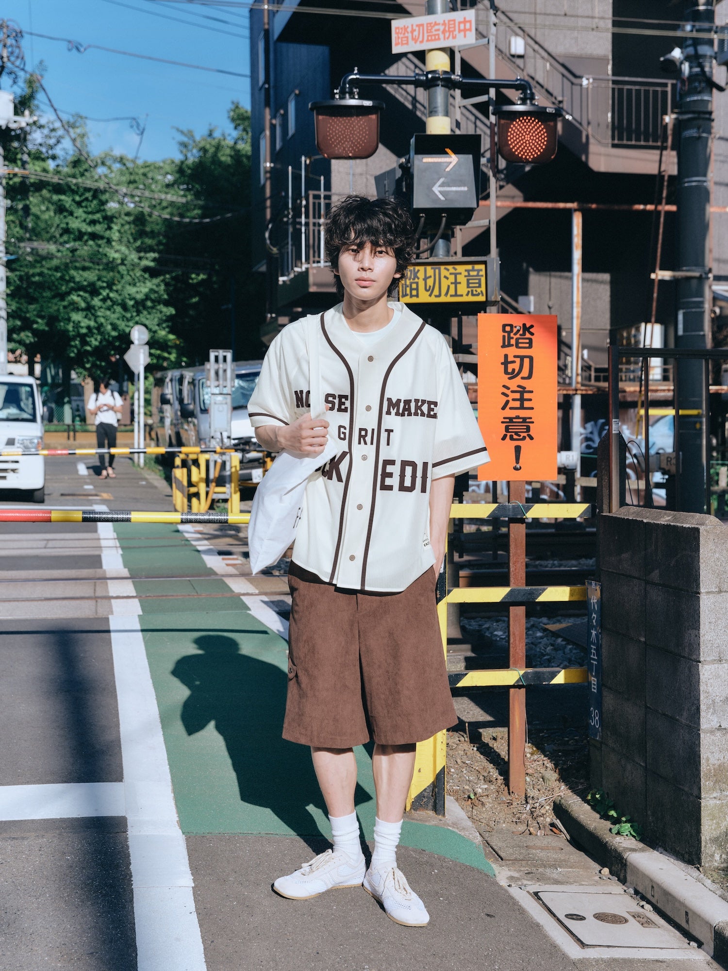 STU - Seersucker Baseball Shirt (Ivory) product image 13 | TRAB K-Fashion Australia