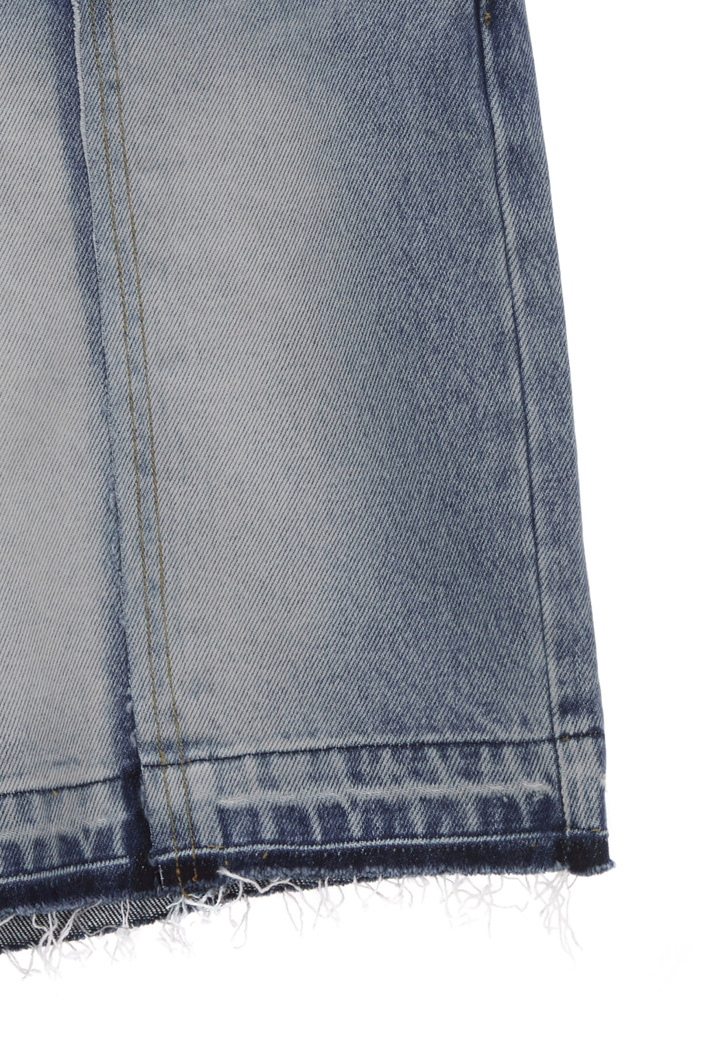 Matin Kim - Washed Half Denim Pants (Blue) product image 4 | TRAB K-Fashion Australia