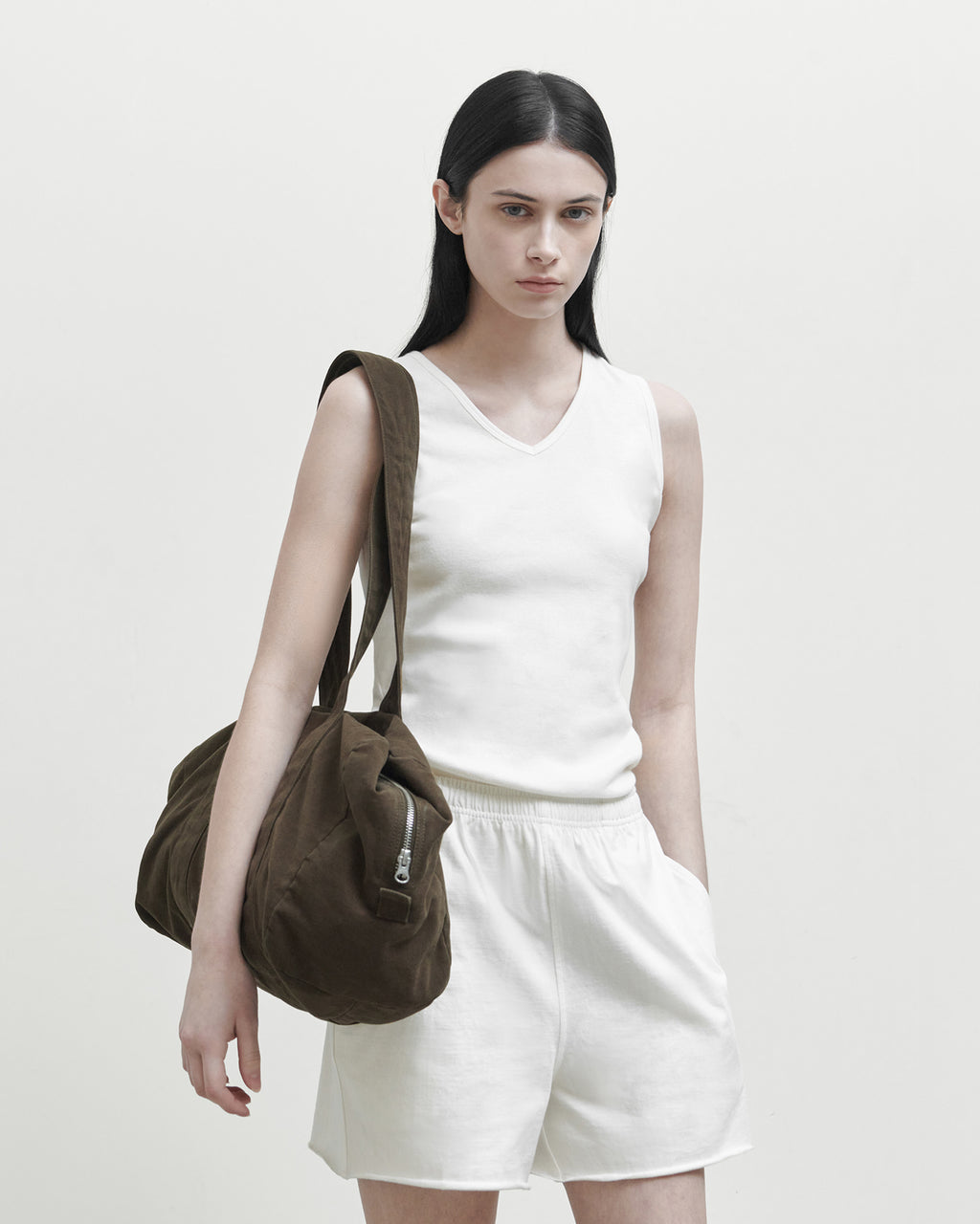 Brownyard - V Neck Top Sleeveless (Ivory) product image 1 | TRAB K-Fashion Australia