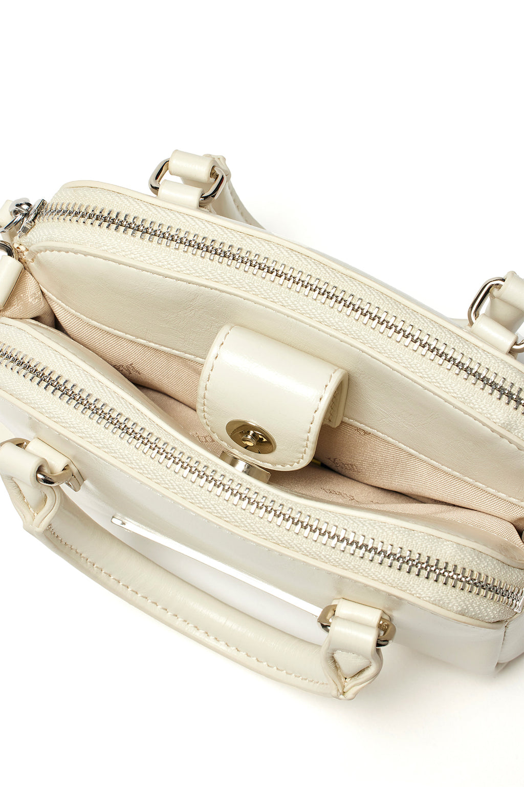 Matin Kim - Double Zipper Mini Cross Bag (White) product image 4 | TRAB K-Fashion Australia