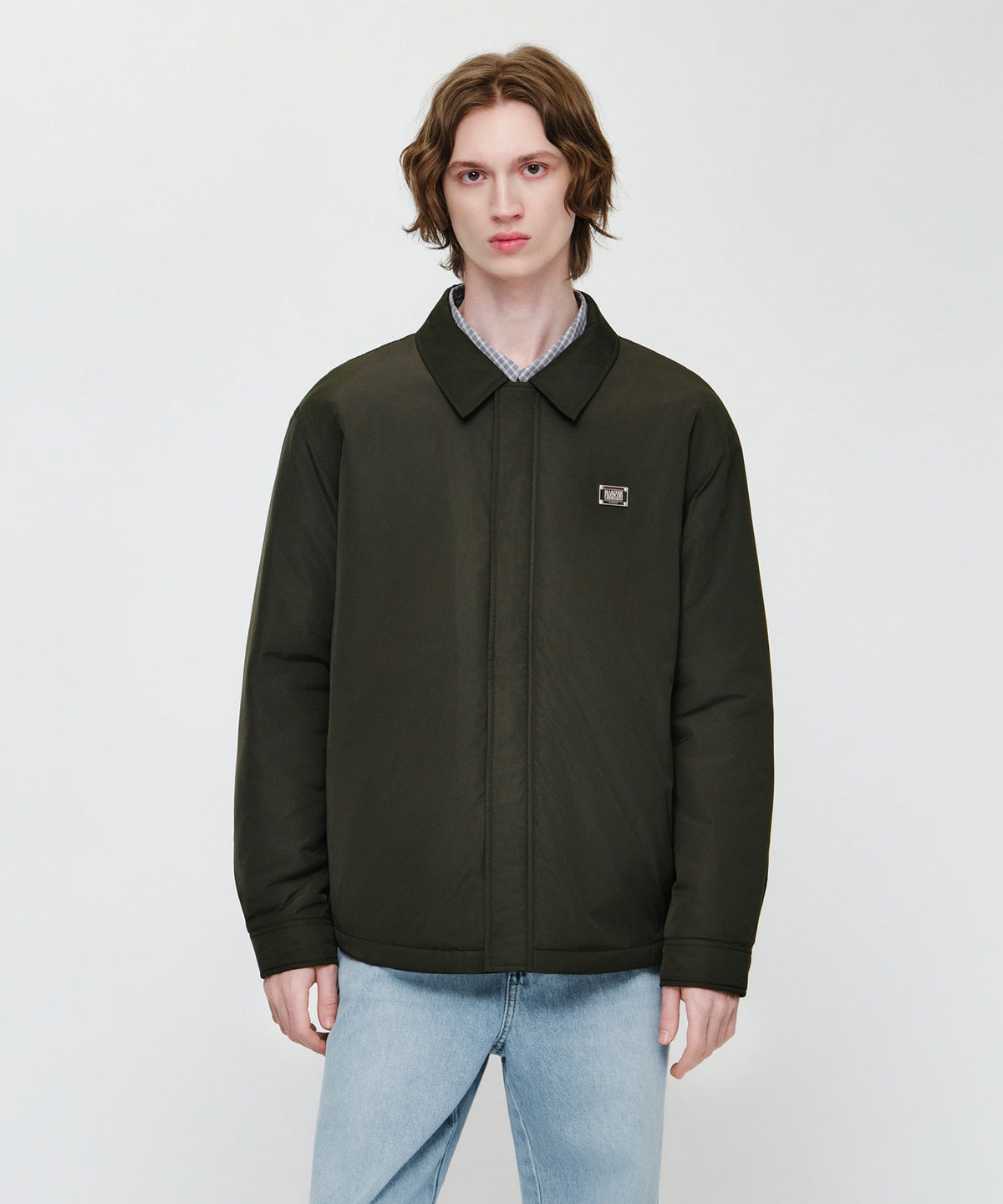 Marithe & Francois Girbaud - Shirts Padded Jacket (Brown) product image 1 | TRAB K-Fashion Australia
