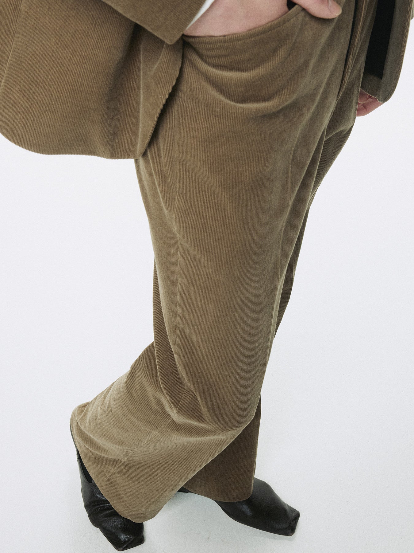 Tonywack - Corduroy Flared Trousers (Beige Taupe) product image 5 | TRAB K-Fashion Australia