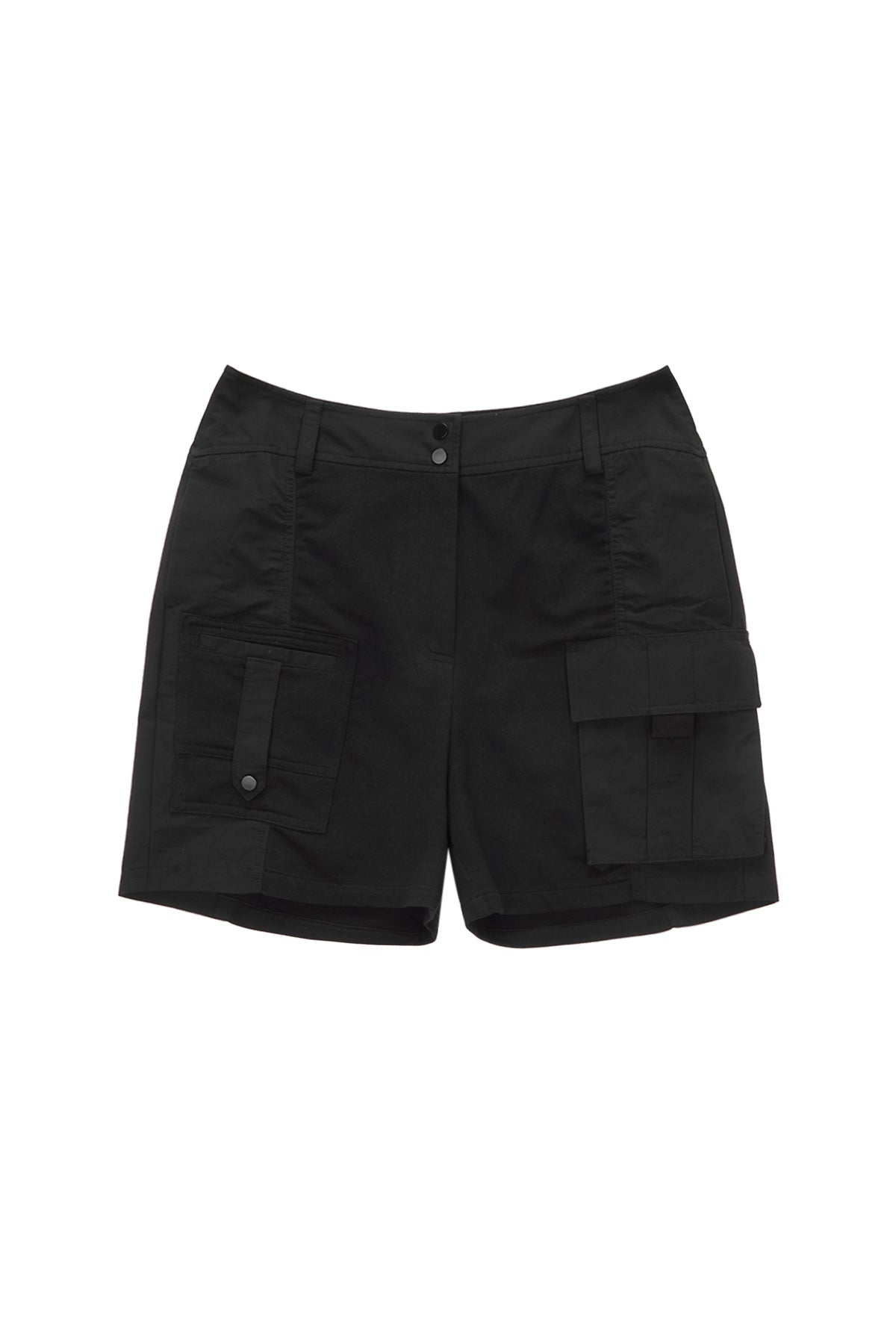 Matin Kim - Sweat Combi Cargo Shorts (Black) product image 1 | TRAB K-Fashion Australia