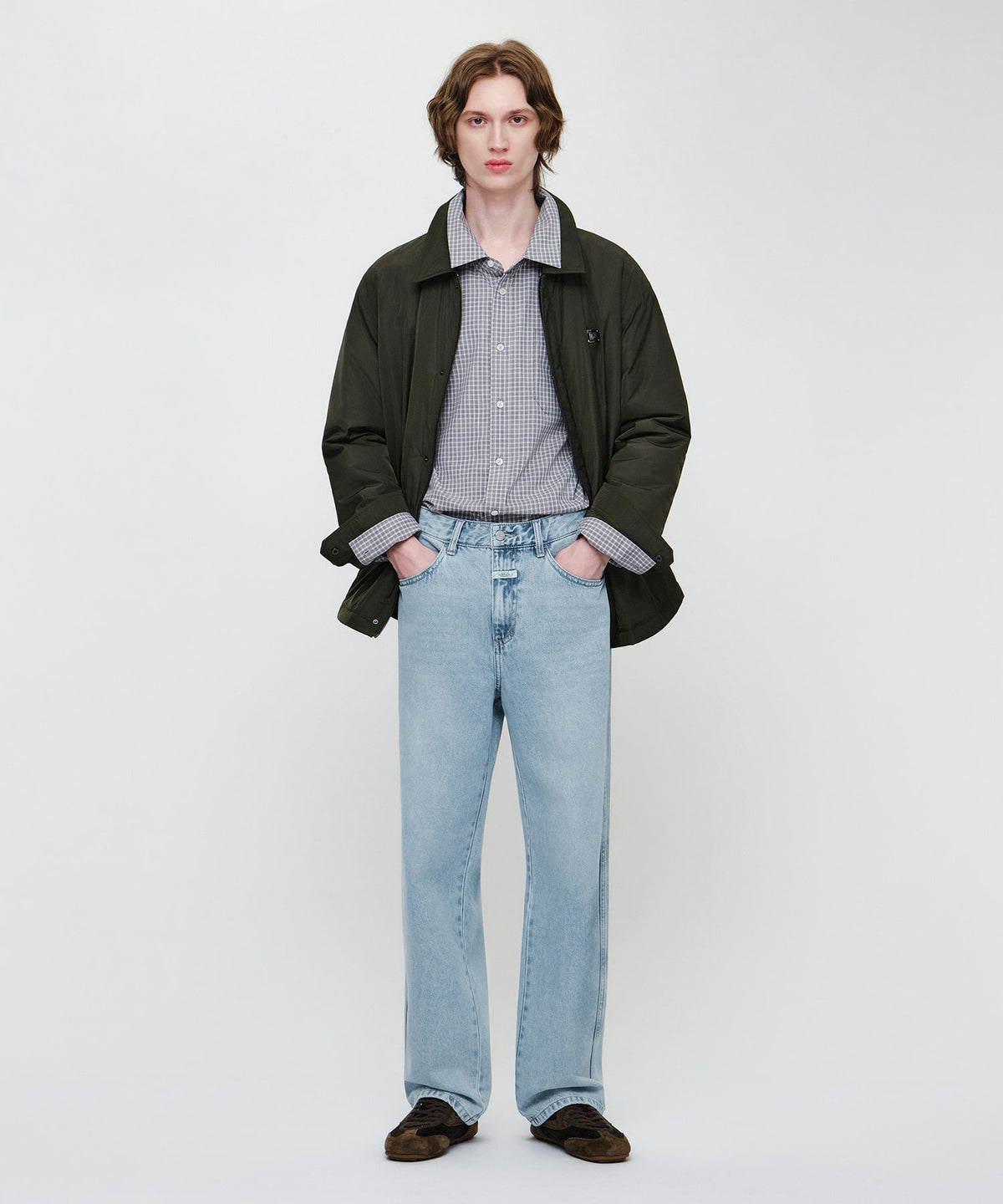 Marithe & Francois Girbaud - Shirts Padded Jacket (Brown) product image 4 | TRAB K-Fashion Australia