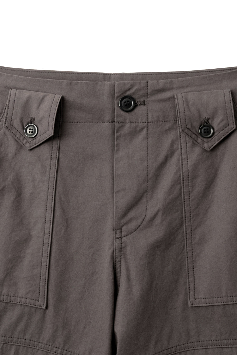 Hatchingroom - Roll Up Fatigue Shorts (Dark Brown) product image 4 | TRAB K-Fashion Australia