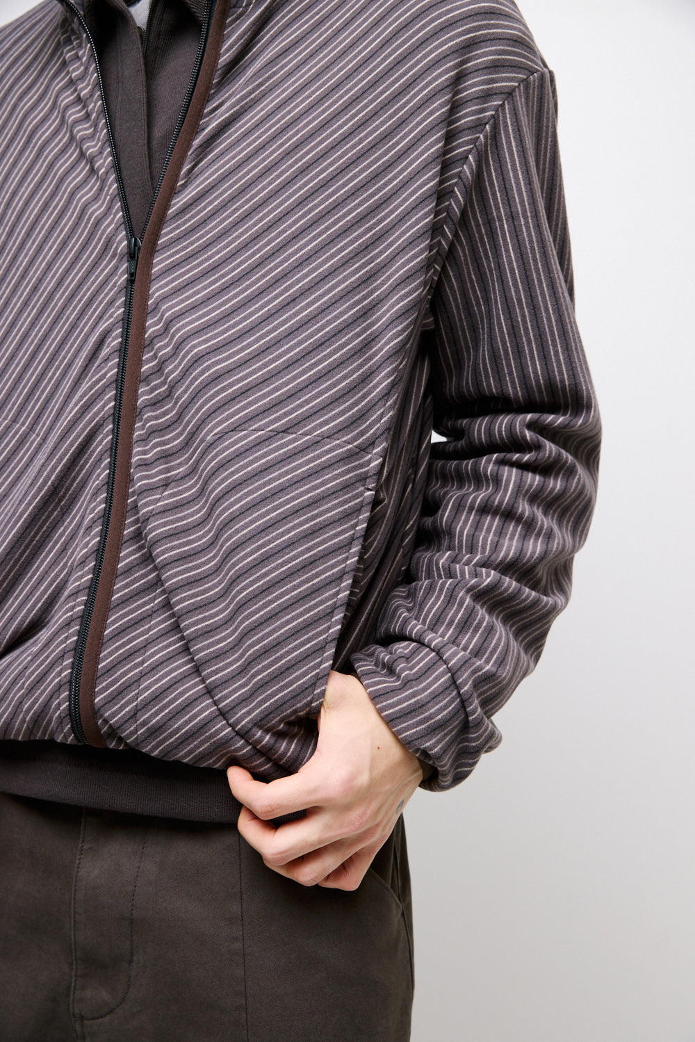 Hatchingroom - Slash Cardigan Brown (Charcoal) product image 9 | TRAB K-Fashion Australia