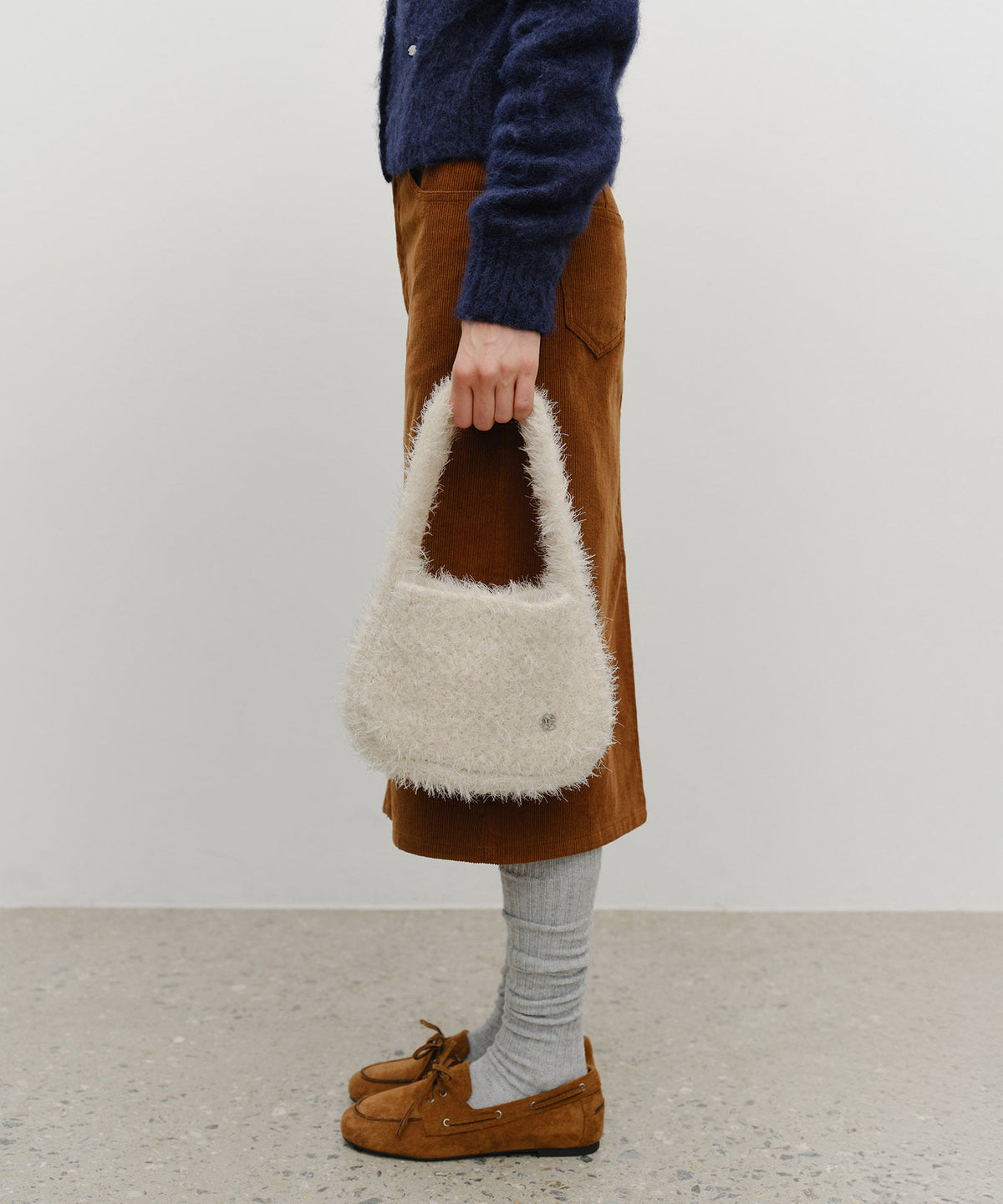 Marithe & Francois Girbaud - Circle Logo Mini Knit Bag (Cream) product image 4 | TRAB K-Fashion Australia