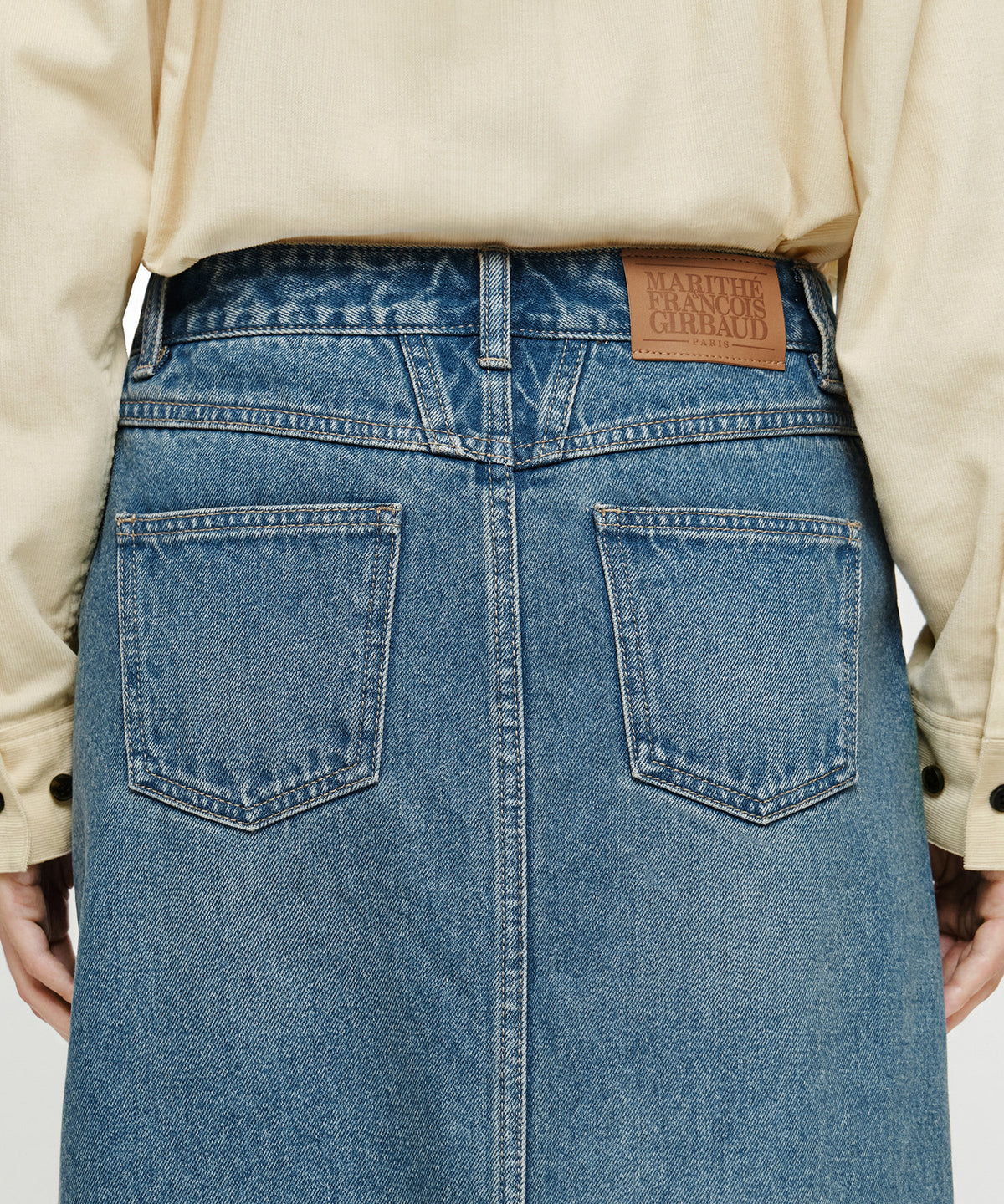 Marithe & Francois Girbaud - [Pre-order – Ships 19 Oct] Maxi Denim Skirt (Blue) product image 2 | TRAB K-Fashion Australia