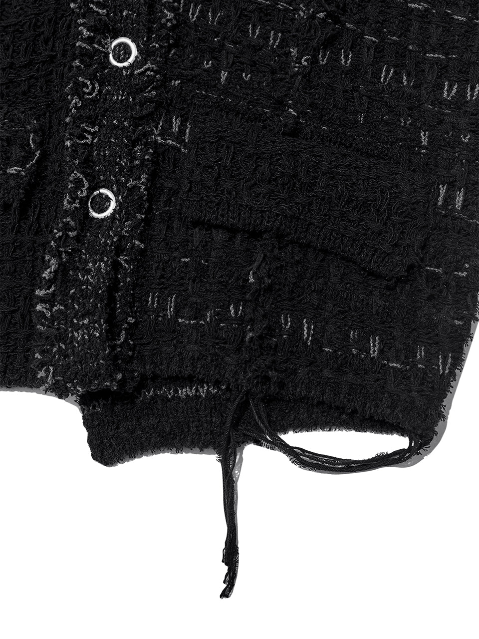 Matin Kim - Rough Tweed Knit Vest (Black) product image 4 | TRAB K-Fashion Australia