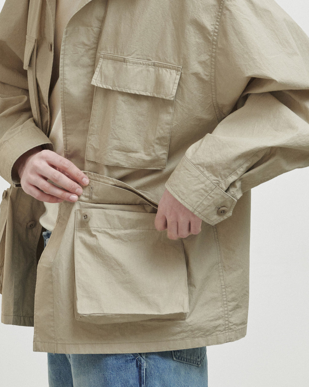 Brownyard - Washed Bdu Jacket (Beige) product image 4 | TRAB K-Fashion Australia