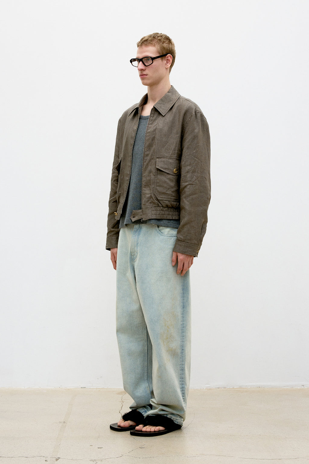 Coor - Double Pocket Station Blouson Jacket (Brown) product image 3 | TRAB K-Fashion Australia
