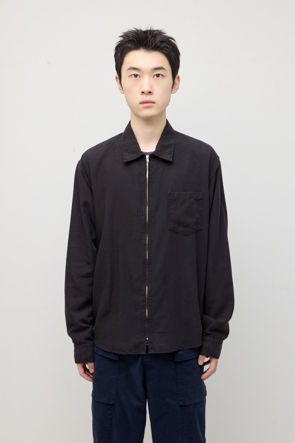 Hatchingroom - Zip Shirt (Bleached Black) product image 6 | TRAB K-Fashion Australia