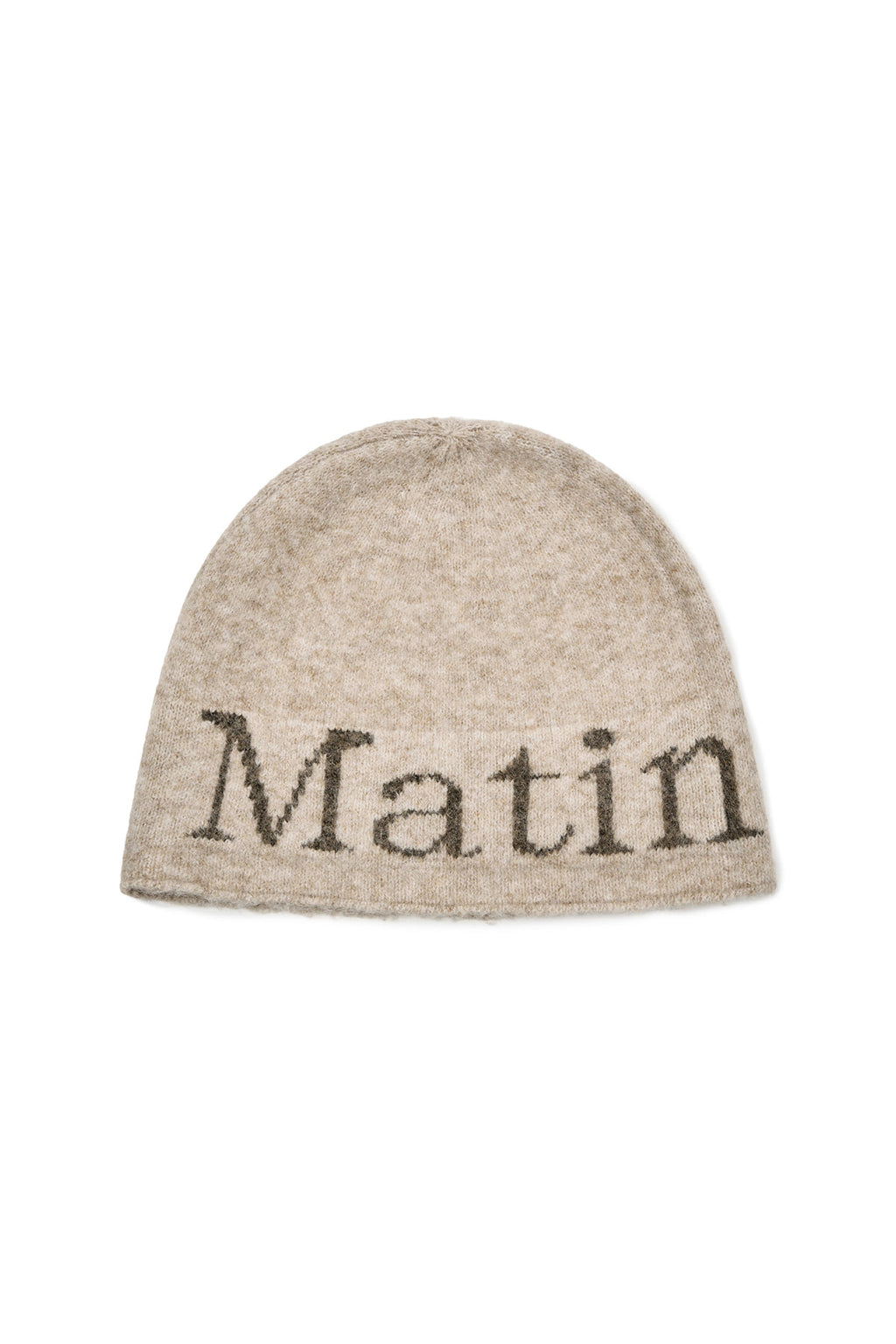 Matin Kim - Matin Logo Boucle Knit Beanie (Beige) product image 1 | TRAB K-Fashion Australia