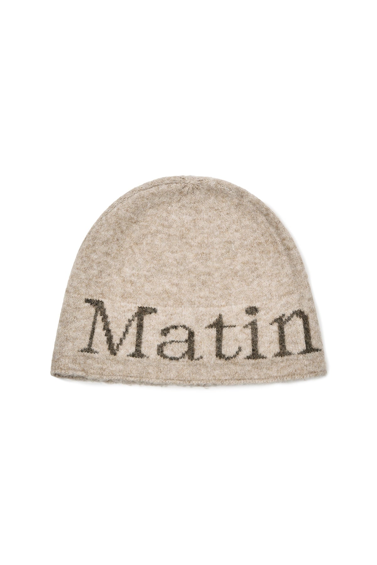Matin Kim - Matin Logo Boucle Knit Beanie (Beige) product image 1 | TRAB K-Fashion Australia