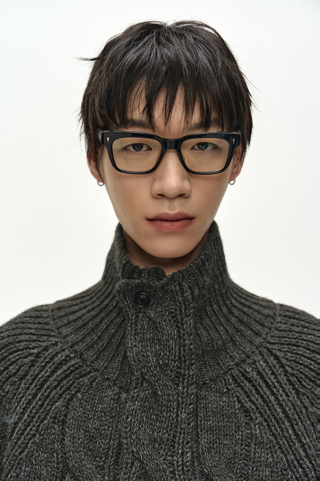 Andersson Bell - Fisherman Cable Zip-Up Sweater (Brown) product image 7 | TRAB K-Fashion Australia