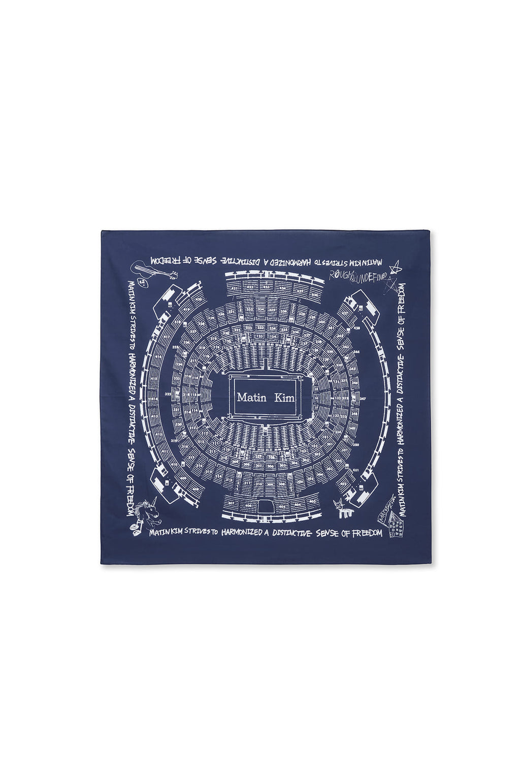 Matin Kim - Matin Logo Festa Bandana (Navy) product image 1 | TRAB K-Fashion Australia
