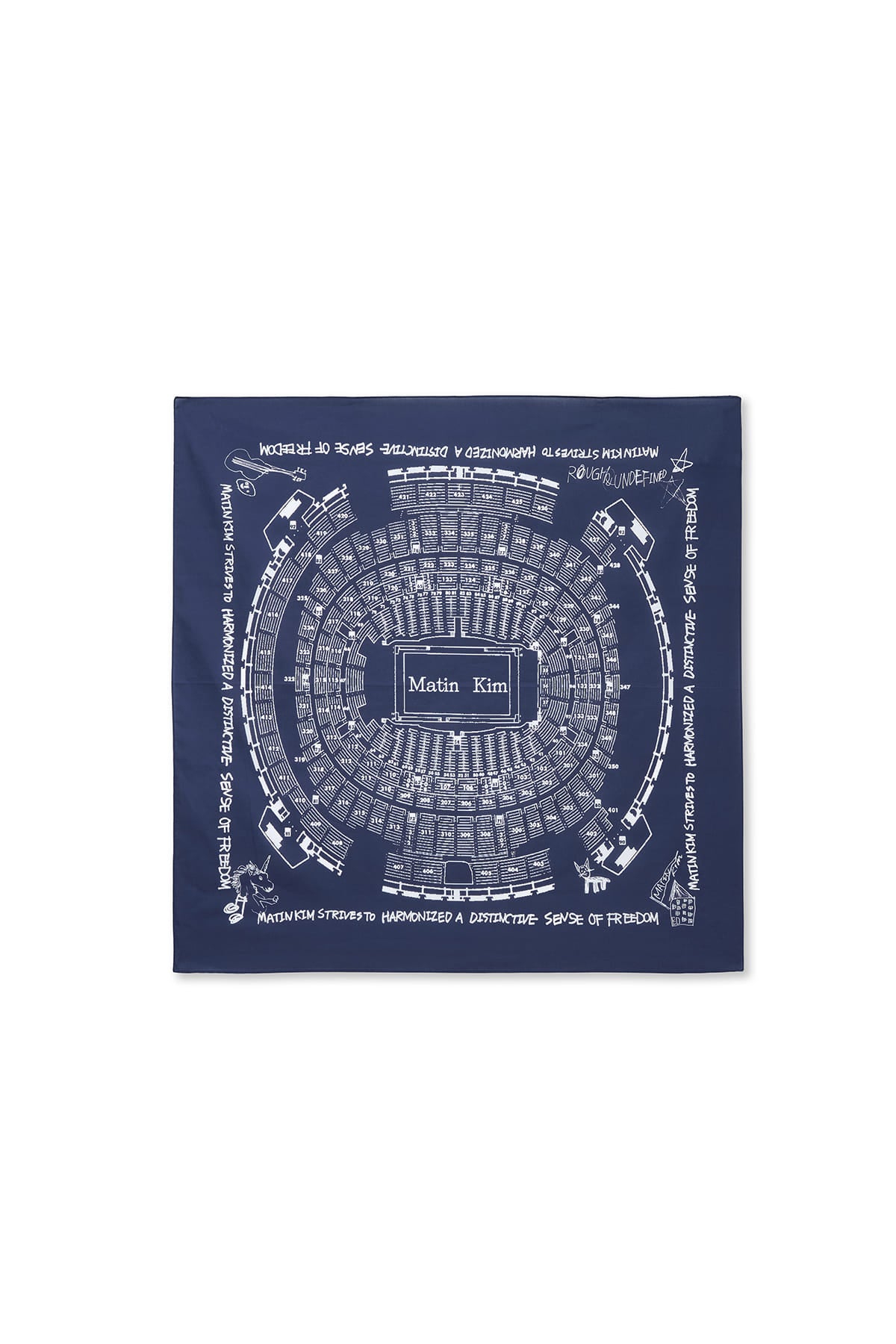 Matin Kim - Matin Logo Festa Bandana (Navy) product image 1 | TRAB K-Fashion Australia