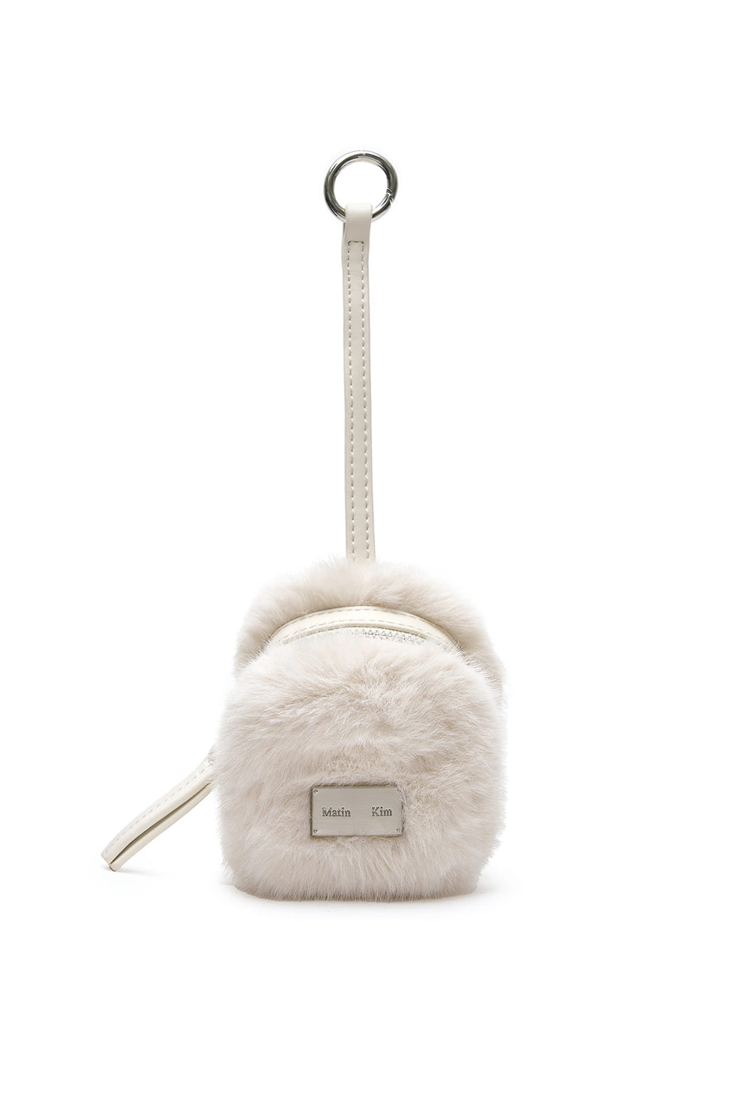 Matin Kim - Soft Fur Mini Cube Pouch (Ivory) product image 1 | TRAB K-Fashion Australia