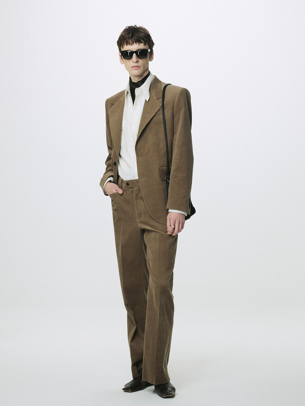 Tonywack - Corduroy Flared Trousers (Beige Taupe) product image 2 | TRAB K-Fashion Australia