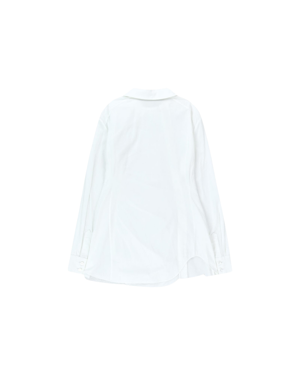 Kimhe Kim - Asymmetrical Shirring Shirt (White) product image 14 | TRAB K-Fashion Australia