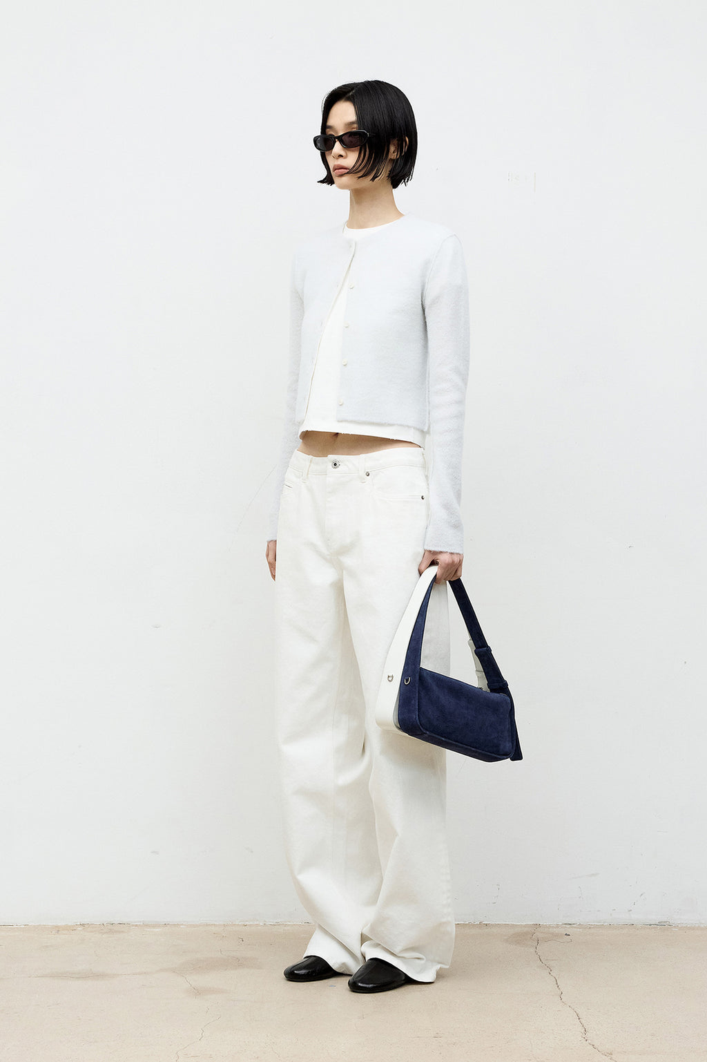 Coor - Double Layer Crop Cardigan (Ice Blue) product image 3 | TRAB K-Fashion Australia