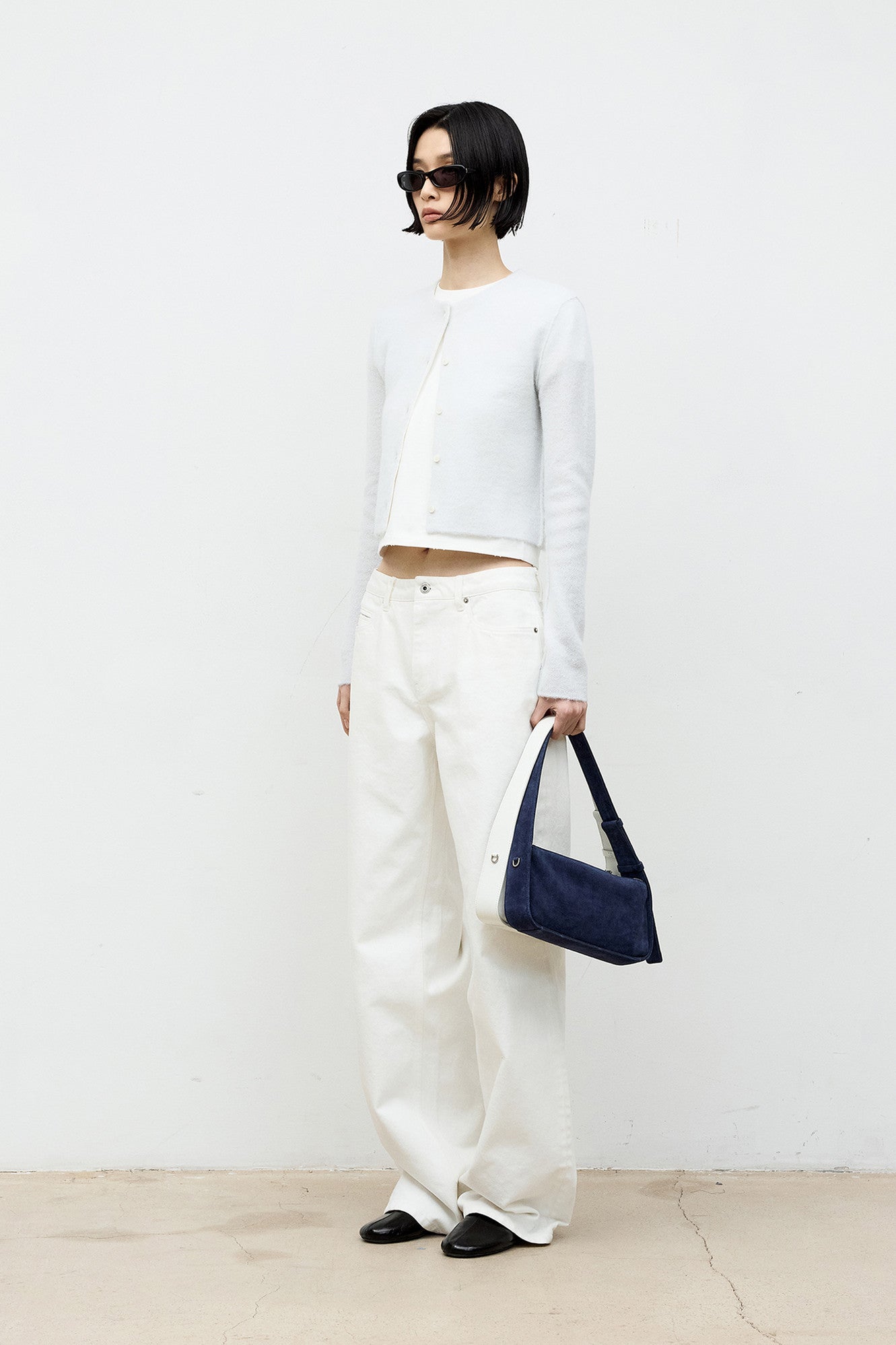 Coor - Double Layer Crop Cardigan (Ice Blue) product image 3 | TRAB K-Fashion Australia