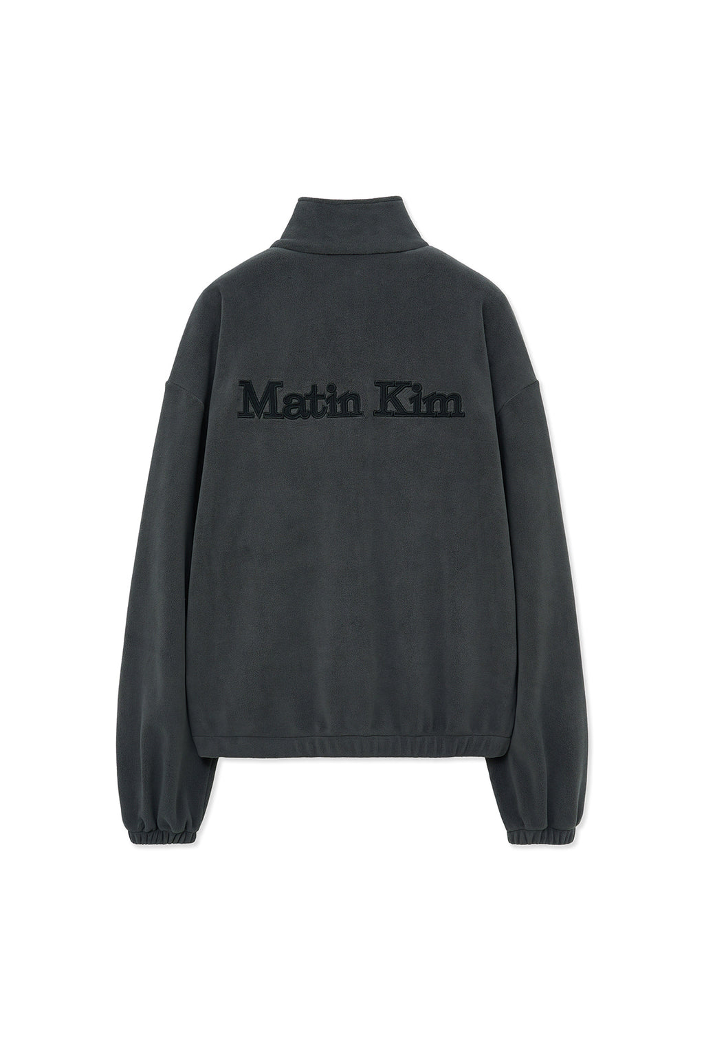 Matin Kim - Sherpa Fleece Half Zip Up Top (Charcoal) product image 3 | TRAB K-Fashion Australia