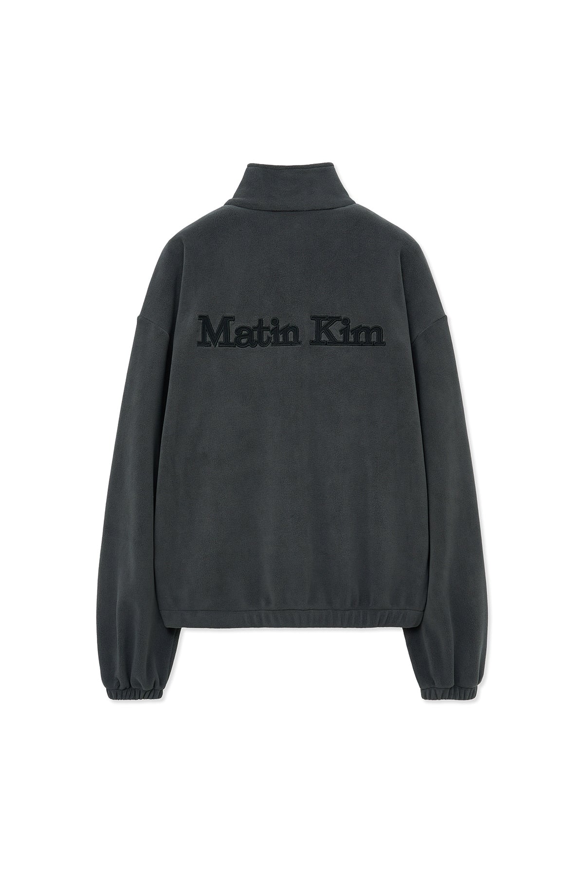 Matin Kim - Sherpa Fleece Half Zip Up Top (Charcoal) product image 3 | TRAB K-Fashion Australia
