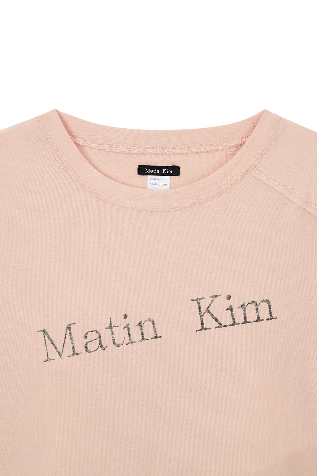 Matin Kim - Diagonal Logo Reversible Crop Top (Light Orange) product image 5 | TRAB K-Fashion Australia