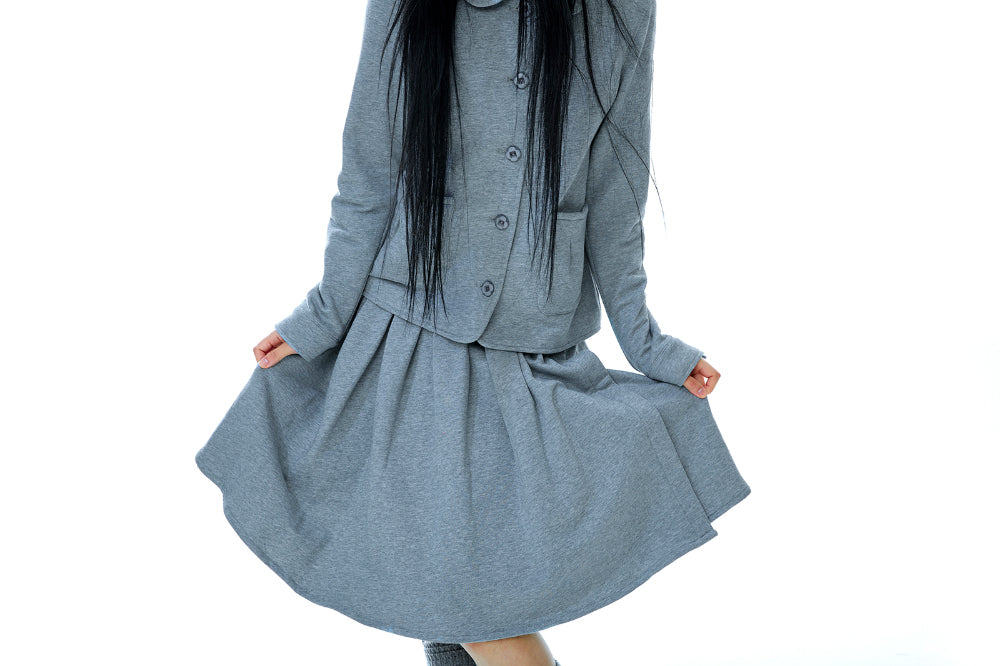 Coyseio - Cozy Sweat Jacket (Melange Grey) product image 8 | TRAB K-Fashion Australia