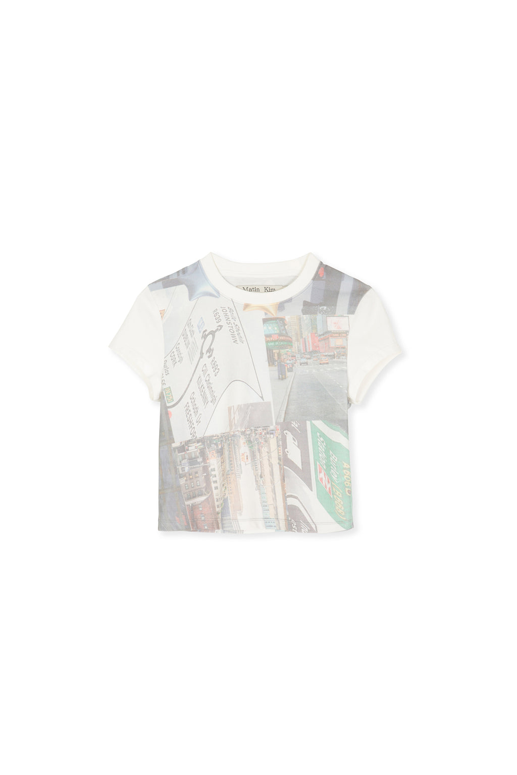 Matin Kim - Peaches Photography Crop Top (White) product image 2 | TRAB K-Fashion Australia