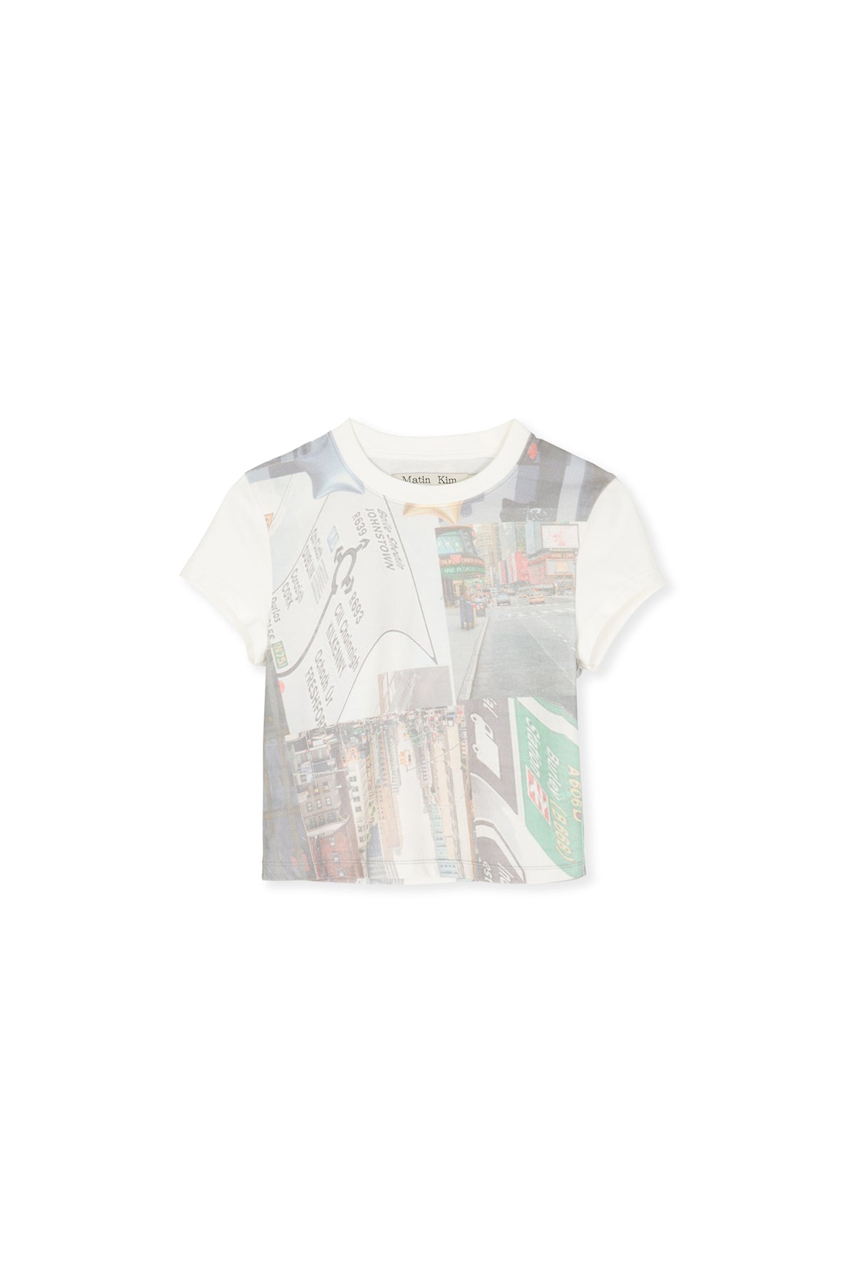 Matin Kim - Peaches Photography Crop Top (White) product image 2 | TRAB K-Fashion Australia