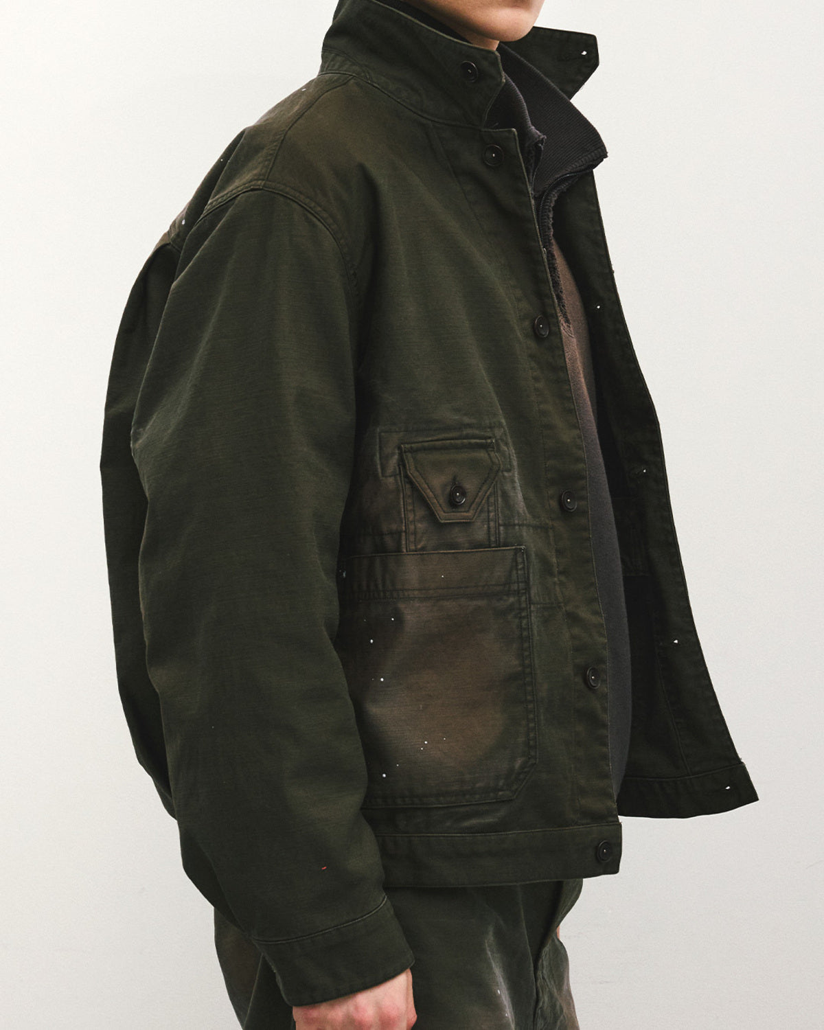 Eastlogue - Weekend Blues Jacket (Painting Olive) product image 3 | TRAB K-Fashion Australia