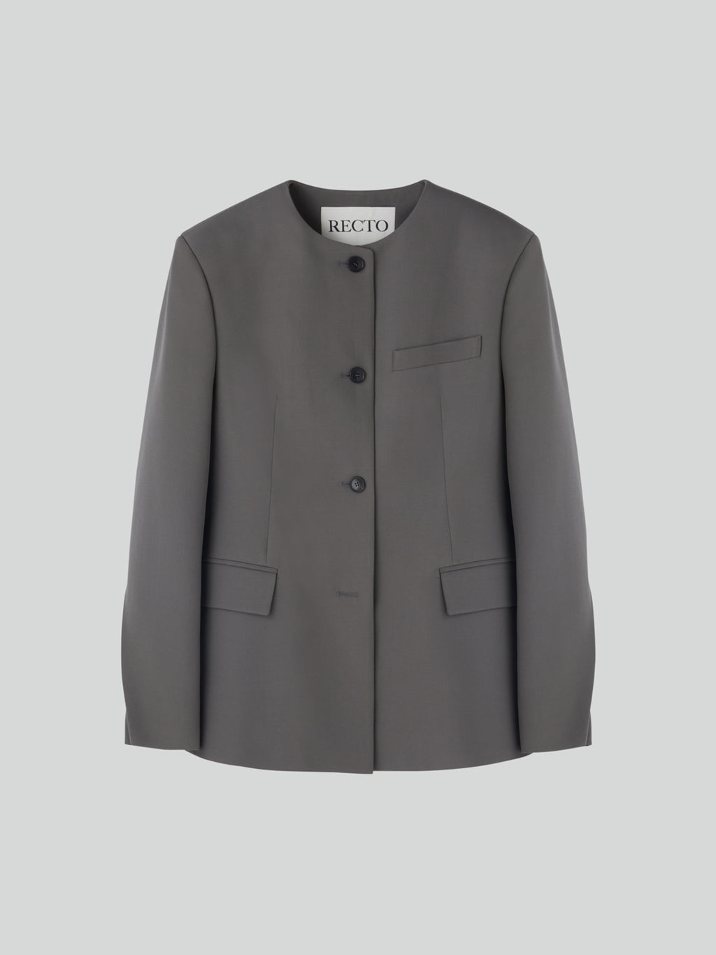 Recto - Collarless Single Jacket (Taupe Grey) product image 10 | TRAB K-Fashion Australia