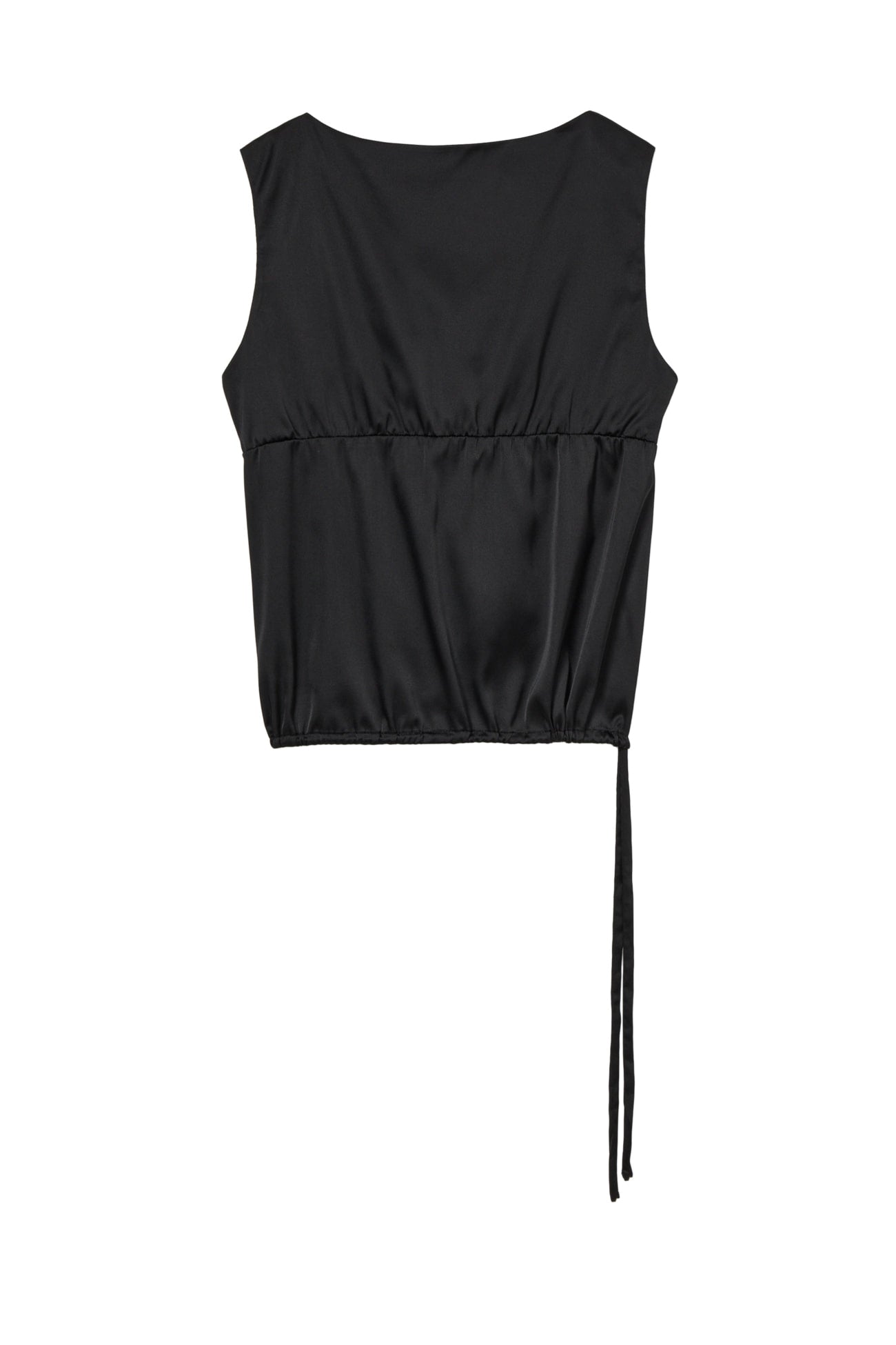 Deinet - Satin Shirring Sleeveless (Black) product image 2 | TRAB K-Fashion Australia